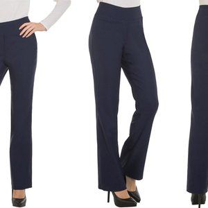 Red Hanger Stretchy Bootcut Dress Pants-Navy